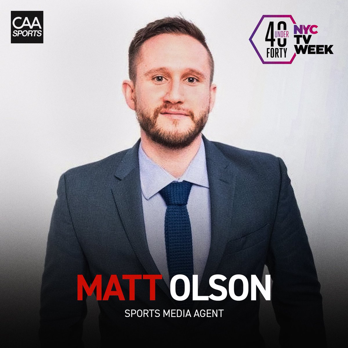 caa_sports's tweet photo. Congratulations to our very own Matt Olson on being named to NYC TV Week’s 40 Under Forty!

#TVWeek40U40 #NYCTVWeek https://t.co/MBAzlc1xgF