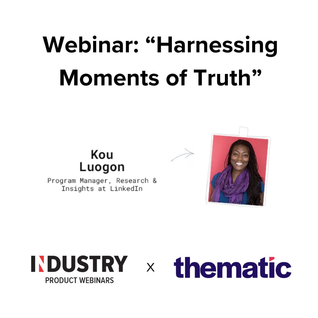 Lately, more X users have turned to LinkedIn. There’s something LinkedIn is doing right!  Dial into our webinar with <a href="/prodcollective/">Product Collective</a> and Kou Luogon to learn how LinkedIn uses “moments of truth” to understand and improve user experience: us02web.zoom.us/webinar/regist… <a href="/getthematic/">Thematic</a>