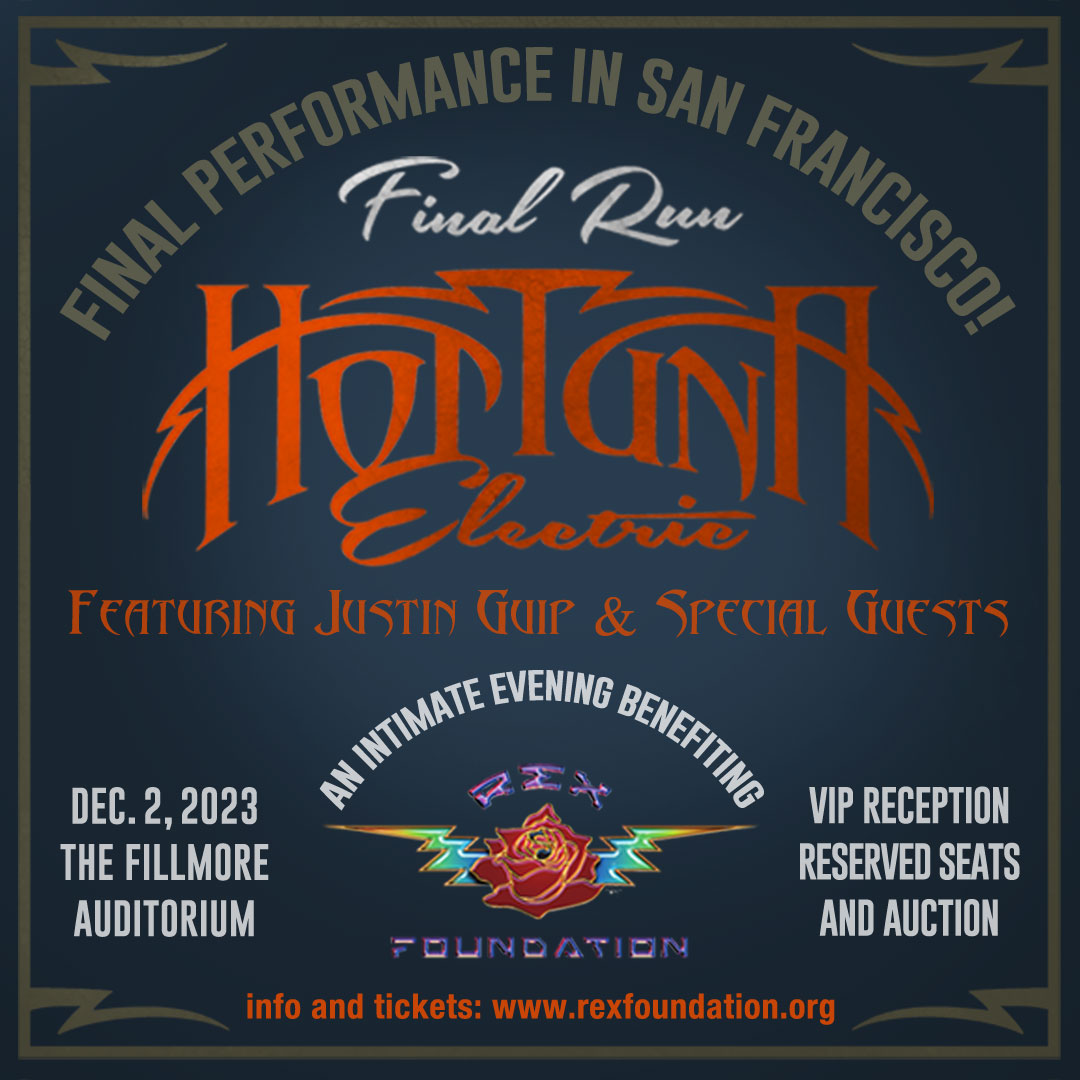 Mark your calendars for December 2! It's Hot Tuna Electric's final SF appearance, a benefit for Rex! Tickets on sale Friday: rexhottuna.givesmart.com #hottuna #rexfoundation