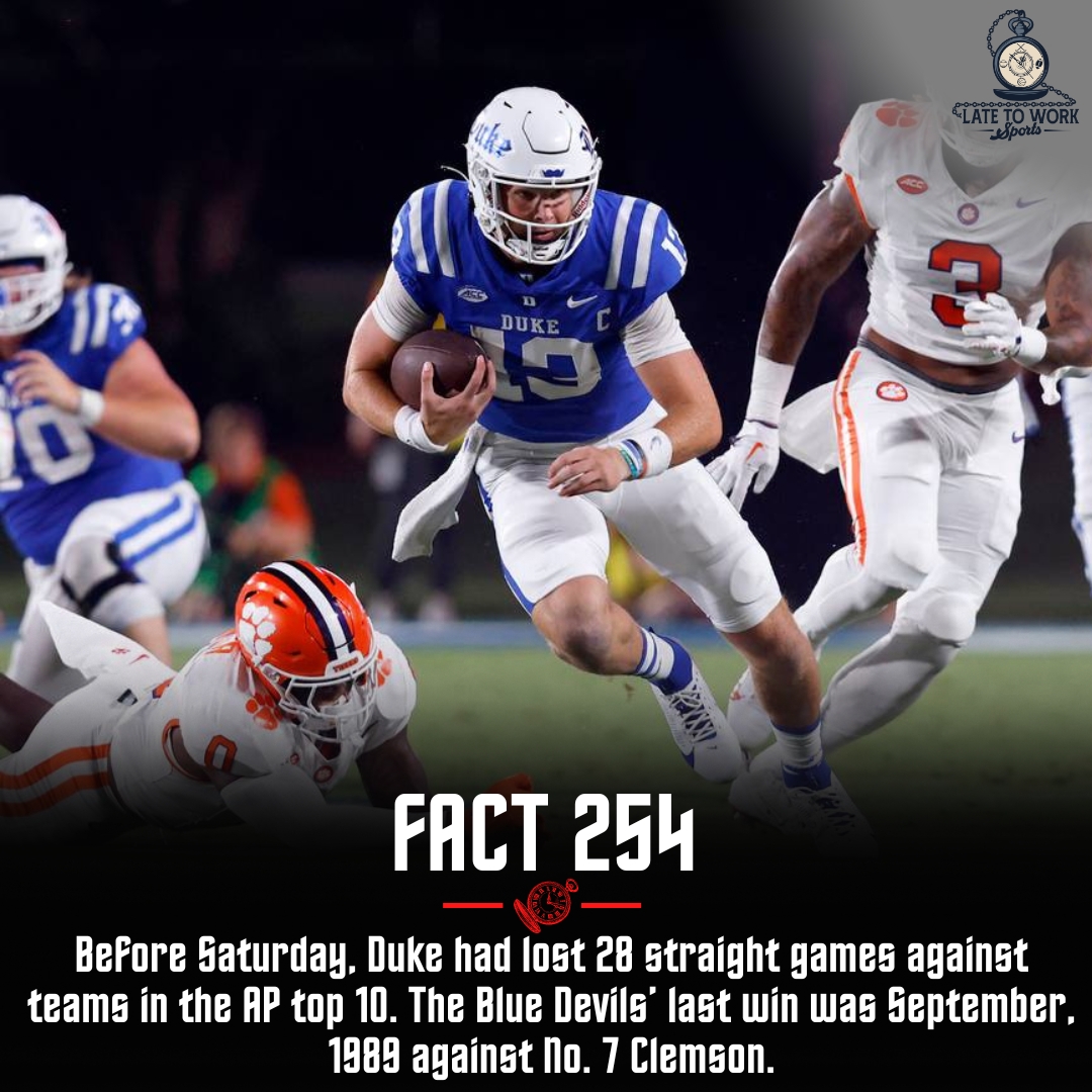 Almost 34 years ago! Better late than never! #cfb #football #duke #clemson #upset #collegefootball #dukefootball #bluedevils #sports #facts #latetowork #latetoworksports #checkusout #season2 #backatitagain #sportspodcast #sportsdebut #sportstalk #applepodcast #spotifypodcast
