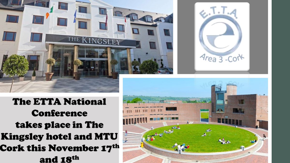 Save the date! The national conference and AGM of the ETTA will take place in Cork this November 17th/18th. #etta #irishengineering #irishmanufacturing #MTU #irisheducation #youngengineers