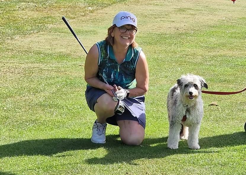 mandy_ambert's tweet photo. A day @UllesthorpeGolf @BWUllesthorpe for the signature hole challenge and course review for @MidlandsGolfer Bella in tow with Phil and Jean-Louis. A welcome breeze but buggy needed ( phew) What challenging greens. 😮Great fun. A lovely day. https://t.co/IV1iJR1krJ