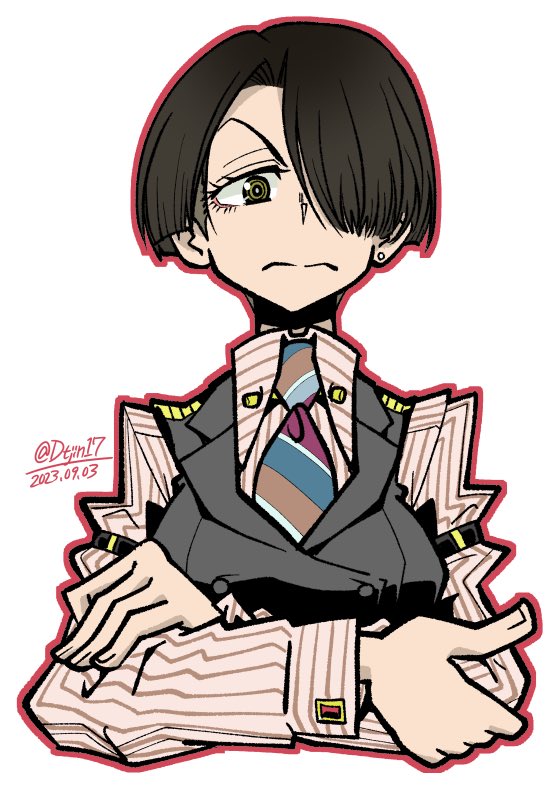 「実装前のキャラだけどいろいろ描いてると自分の中に設定が立ち上がってきちゃうね(長」|ダメテツジン17のイラスト