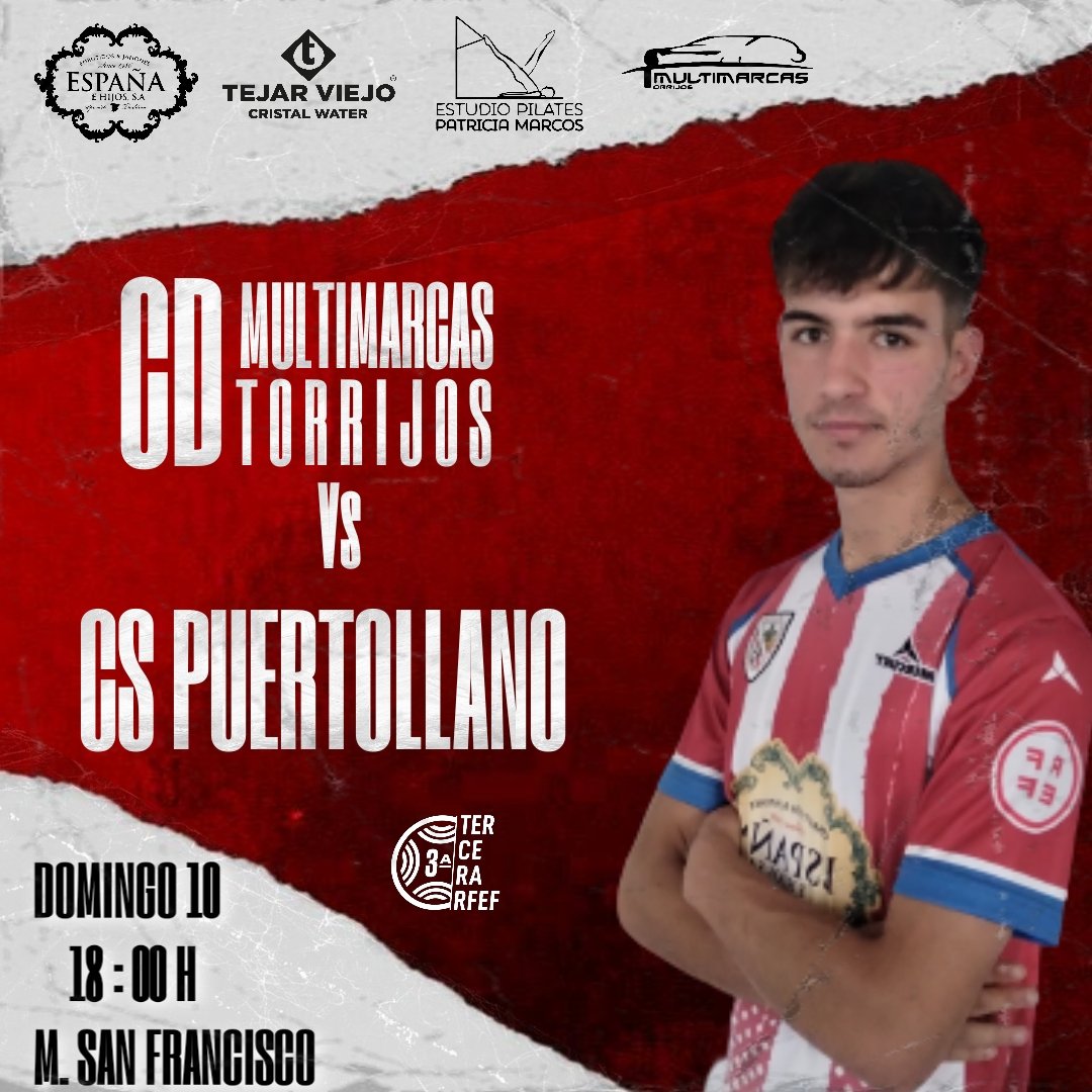 cdtorrijos_ofcl's tweet photo. ⚽ TERCERA RFEF ⚽

#Buenasnoches familiaaaa ...ganas de comenzar la competición y que mejor que en el Municipal.
📍Jor. 1
📆 Domingo 10
🏟️Municipal San Francisco
🕐 18:00 H
🆚 @cspuertollanocf
.
.
 #MeQuedoContigo
 #vamostorrijos🔴⚪🔴 
#somostorrijos https://t.co/f7JDeYEuYb