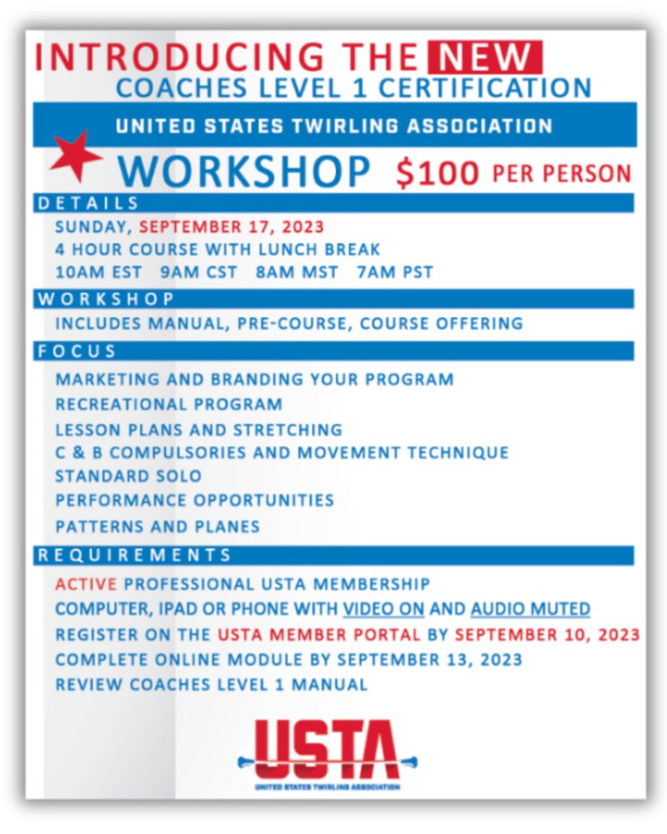 United States Twirling Association tweet media