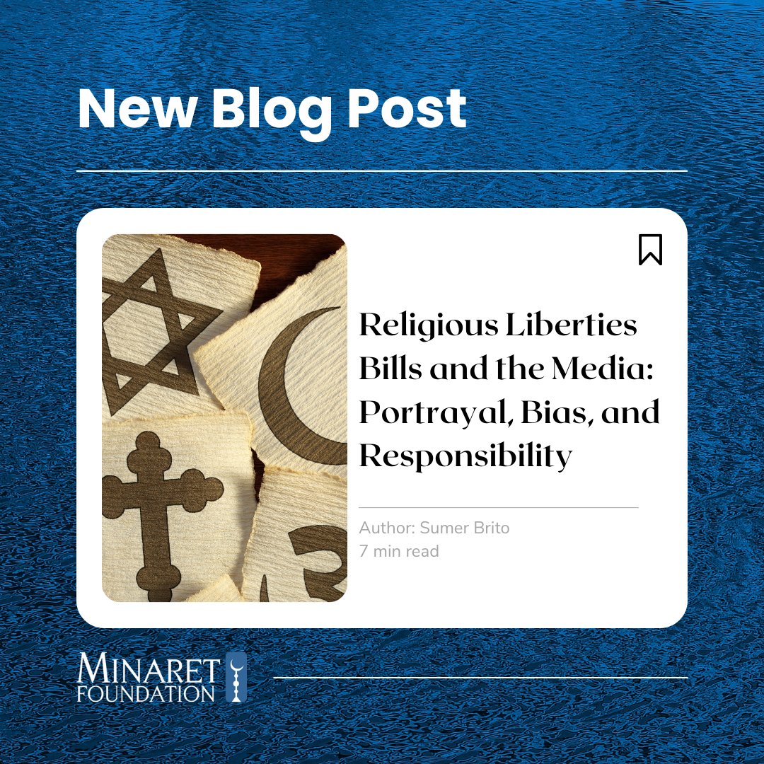 joinbridges's tweet photo. New blog by Student Policy Associate Sumer Brito! Explore the interplay between religious liberty legislation &amp; media. Dive into history, bias &amp; where principles meet prejudices. Unravel truths behind media's lens: https://t.co/NbQ43xsF6l https://t.co/b0Fj0pFMar