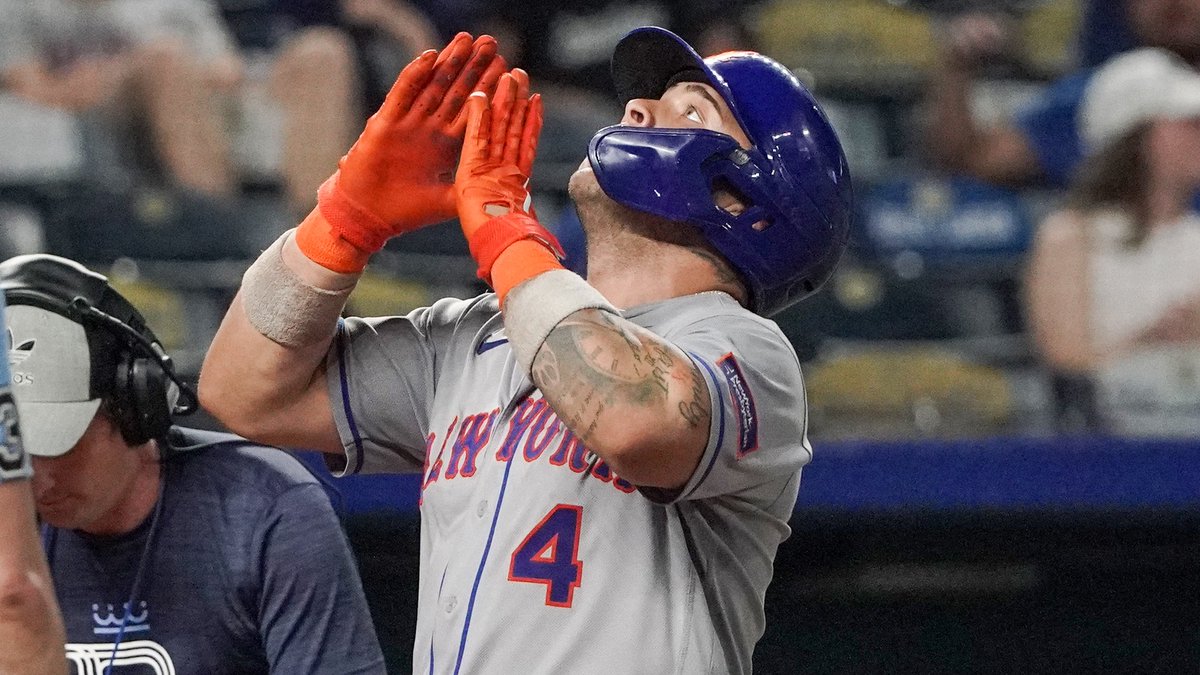 SNY_Mets's tweet photo. Mark Vientos, Francisco Alvarez, Ronny Mauricio, and Brett Baty are all in the lineup tonight for the Mets https://t.co/8OViPMPszn