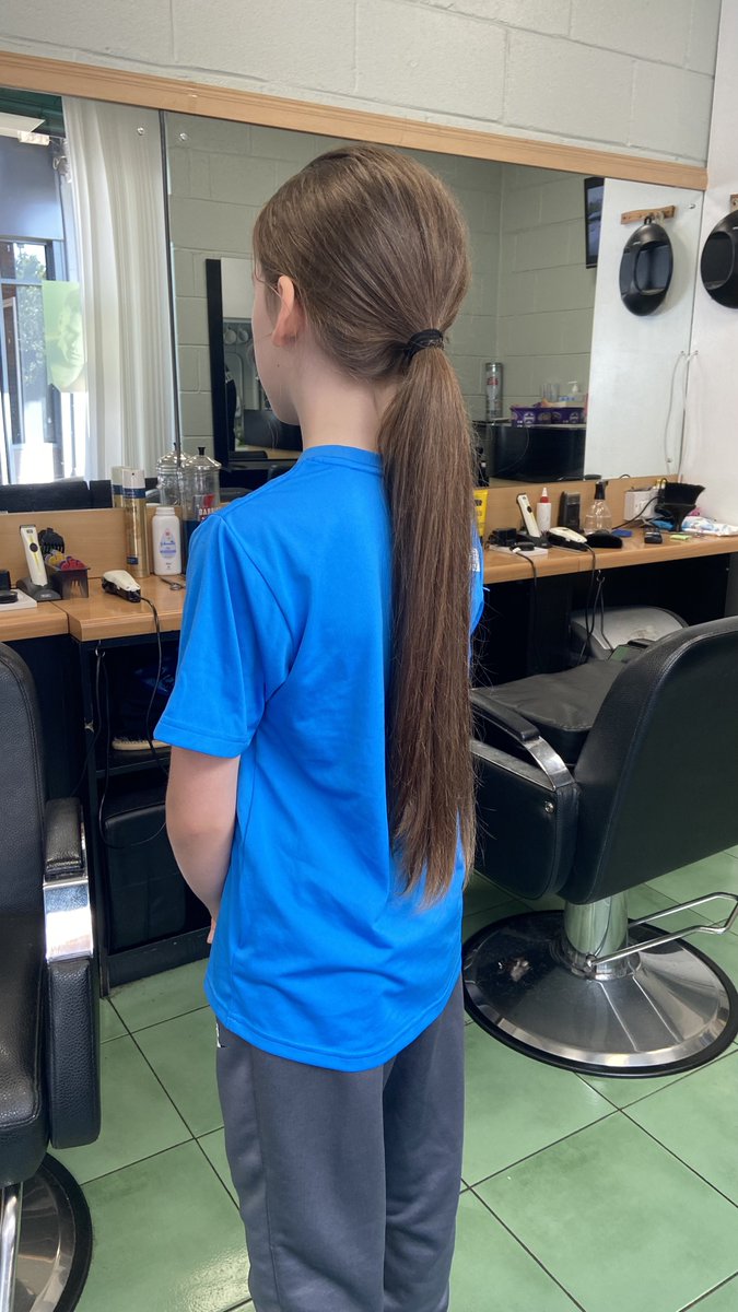 Shortyweekaren's tweet photo. My boy eventually got the chop! ✂️
He was a wee bit emotional to loose his hair he’s had so long.🥰

We’re sending it off like Lennon did before,  to make a wig for kids that have lost their hair due to illness. #littleprincesstrust 
That was always the plan.

Well done Donny!♥️ https://t.co/EHmurAKdst