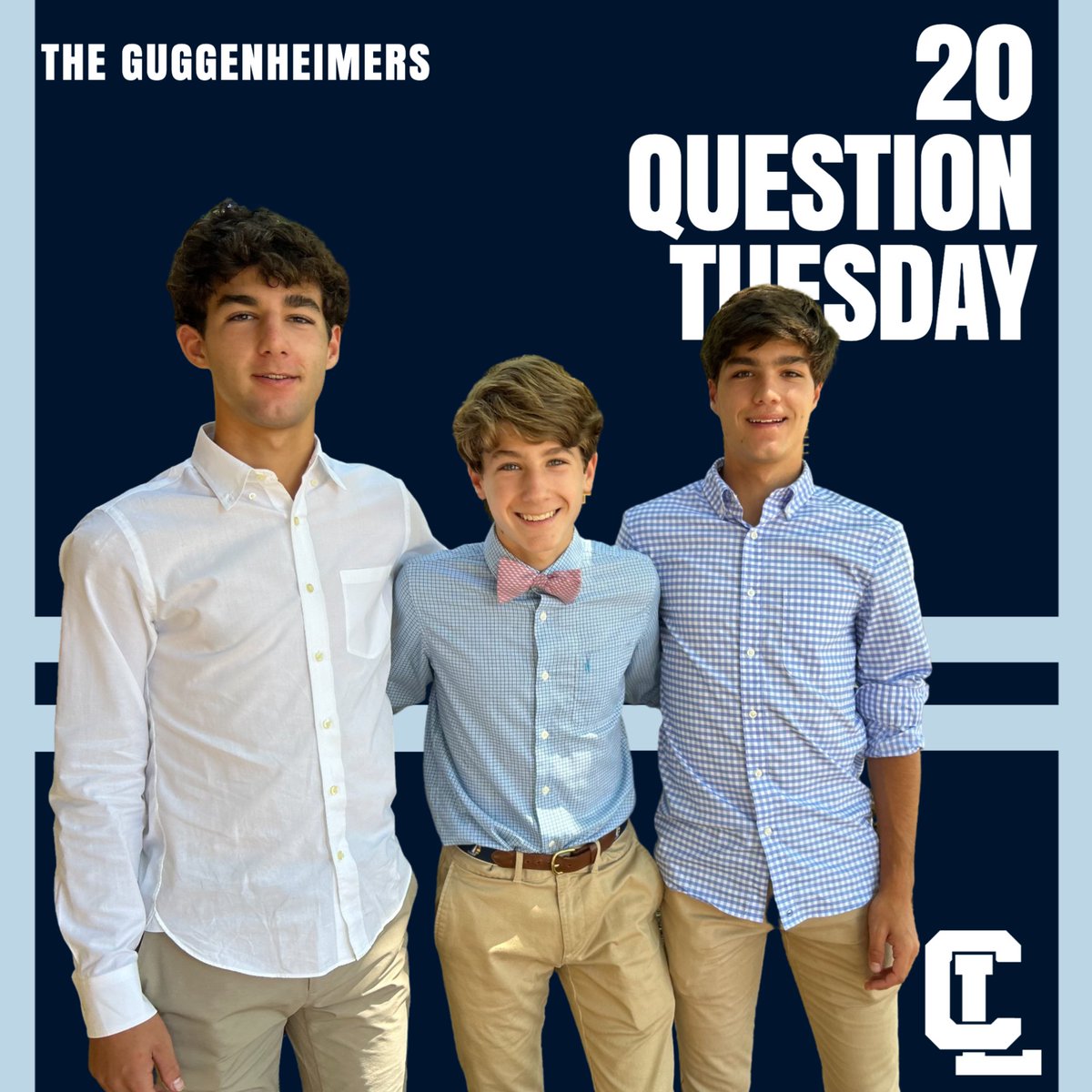 It's 20 Question Tuesday! Our Sept Q&amp;A is with the Guggenheimers: Noah, Charles, and Edward. This sibling trio is super talented in academics &amp; athletics, plus they're fun to be around. Get the know them: tinyurl.com/4rway7vb

<a href="/CLSHawks_Soccer/">Charlotte Latin Soccer</a> <a href="/CLS_Hawks_XC/">Charlotte Latin Cross Country</a> <a href="/CLS_Hawks_Track/">Charlotte Latin Track & Field</a>