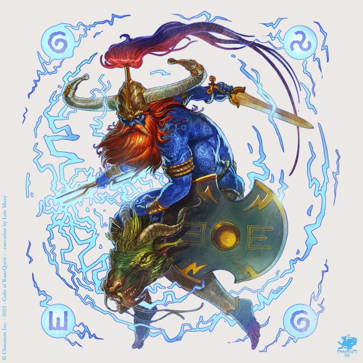 LoicMuzy's tweet photo. ORLANTH, STORM GOD, CHIEFTAIN, WARRIOR, Cults of RuneQuest: The Lightbringers - @Chaosium_Inc 
https://t.co/46uF5xweUQ https://t.co/b9pIPsTvDh