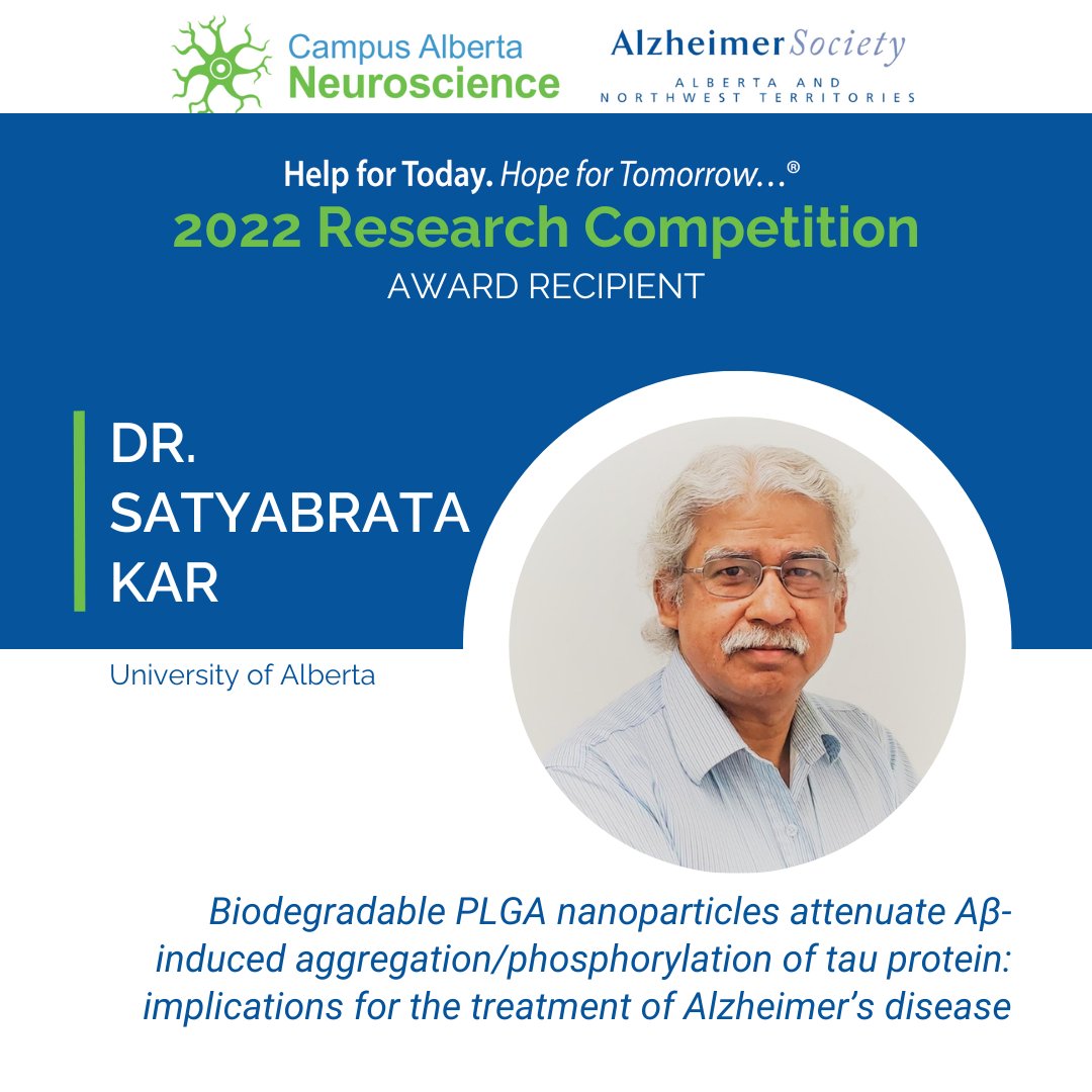 Dr. Kar is one of our #HopeforTomorrow researchers who will study how to stop the proteins believed to cause brain cell death for a possible future treatment for Alzheimer's. Join us live or online on September 13 for a free public lecture. ow.ly/95Mx50PHULT #asantcafe
