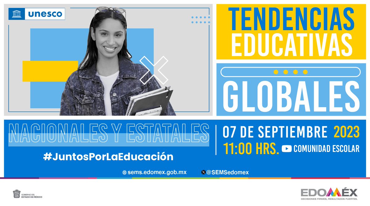 En colaboración con <a href="/UNESCOMexico/">UNESCO México</a>, destacamos las buenas prácticas en educación híbrida.
Únete este 07 de septiembre a las 11:00 AM en Facebook bit.ly/3PgiJY2 y YouTube bit.ly/3EnIOhm para conocer más. 
#JuntosPorLaEducación
<a href="/SEMSedomex/">SEMS</a>
<a href="/israeljero/">Israel Jerónimo</a>