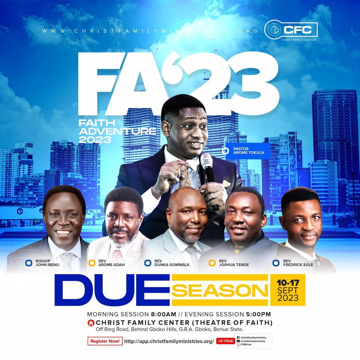 Some things are better experienced. This is going to be an open portal.

Join us as we enjoy a life-changing week of fellowship in God's presence.

#FA23
#FaithAdventure2023
#DueSeason
#ChristFamilyMinistry