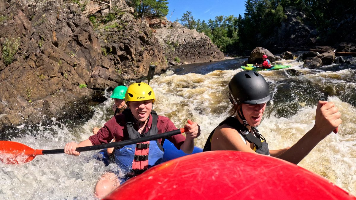 kennyjohnsontv's tweet photo. Today's #TheLiftWDIO story is definitely an adventure! Gear up as we whitewater raft down the St. Louis River. https://t.co/VPHBxWFDIo