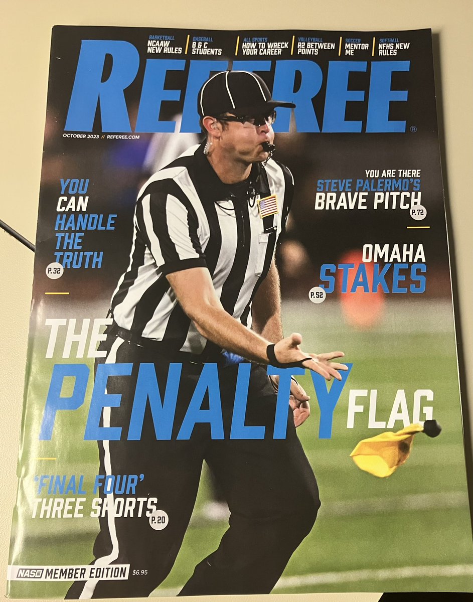 RefereeMag's tweet photo. Our October Magazine is in and will be hitting your doors soon! 

What to look for: 
A Final Four Official in 3 sports
Omaha Stakes? 
So much more! https://t.co/ULfGs9rvoB