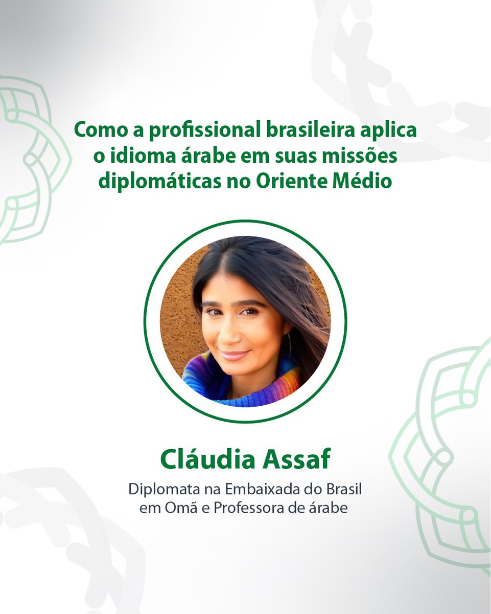 acasaarabe's tweet photo. No dia 14 de setembro, quinta, a partir das 18h, você está convidado para participar do encontro A Língua Árabe e a Diplomacia Comercial e Consular Brasileira, apresentado pela diplomata na Embaixada do Brasil em Omã e professora de árabe, Cláudia Assaf.

https://t.co/U9RlbsYzj6 https://t.co/Mq1p4qwMnb