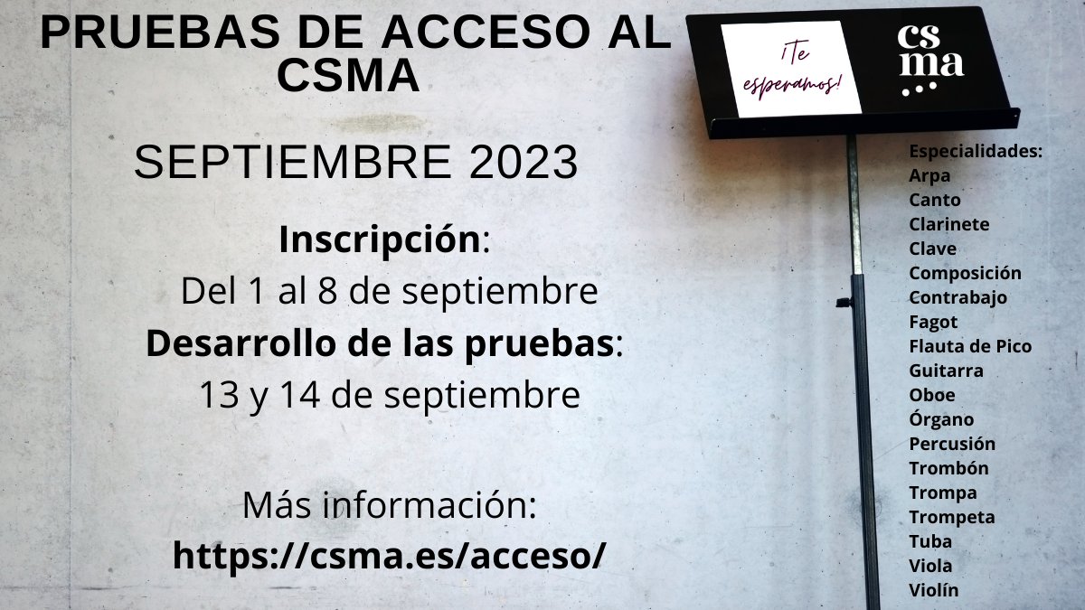 CSMA Conservatorio (@csmaconser) on Twitter photo 