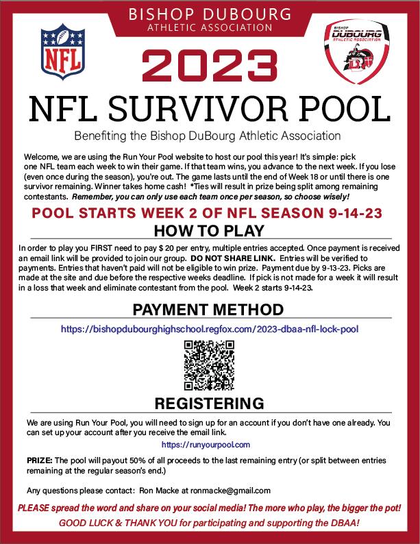 It's NFL pool time! Please share with your friends and family ❤️🏈🖤