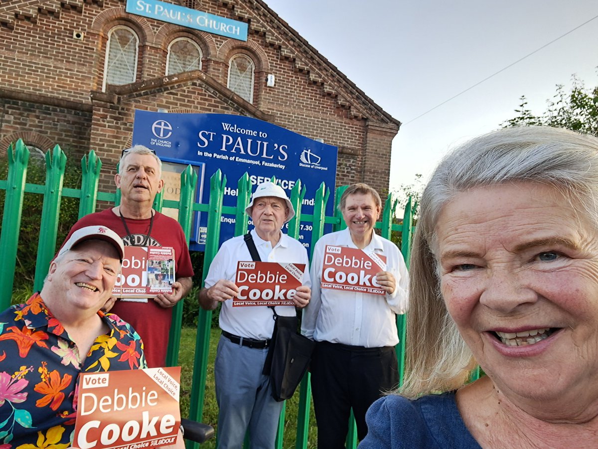 CllrBMurray's tweet photo. ...what an intrepid team out last night for @DebbieCookeFaz @LiverpoolLabour ...campaigning on the #LabourDoorstep ...can be great fun in the sun with these guys... @yewtreeward @johnprince8 @William_OldSwan Jimmy Woods and Bernard Packenham... #VoteLabour #VoteDebbie https://t.co/a8uk8QmYOV