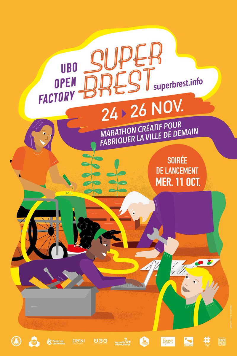 Super Brest 2023 : les inscriptions sont ouvertes ! 1er rendez-vous mercredi 11 octobre à 18h30 @UBO_OpenFactory  pour faire connaissance et discuter projet puis, du 24 au 26 novembre c'est LE marathon créatif ! helloasso.com/associations/l…
cc  <a href="/UBO_UnivBrest/">UBO - Univ. Brest</a> <a href="/atbrest/">@ Brest</a> @BrestFr