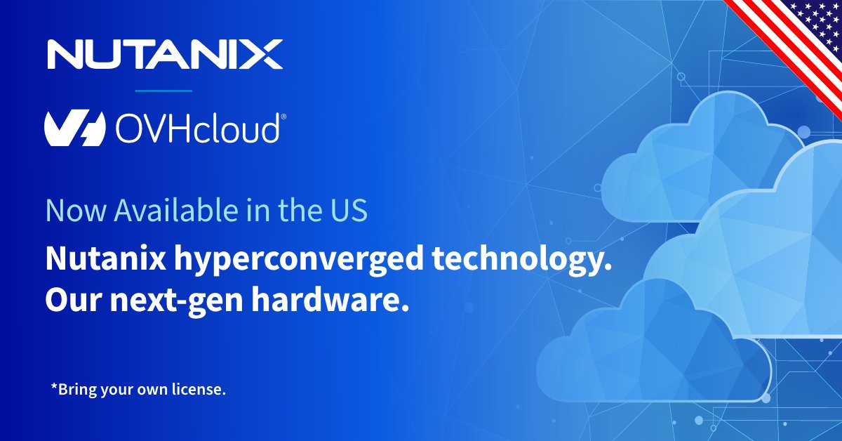 🚨 Exciting news! 🚨 OVHcloud US has launched @Nutanix on OVHcloud BYOL service! It's a game-changer for organizations looking to implement a hybrid multicloud strategy. 
#Nutanix #HybridCloud

Learn more: bit.ly/3R2UMVs
Full release: prn.to/45WmMy1