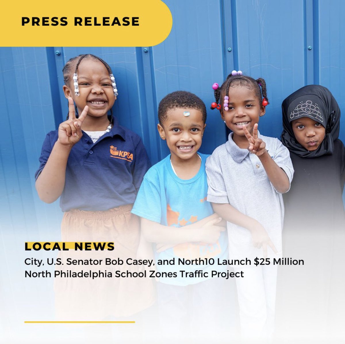 Thank you <a href="/SenBobCasey/">Bob Casey</a>, <a href="/SenFettermanPA/">U.S. Senator John Fetterman</a>, <a href="/RepDwightEvans/">Congressman Dwight Evans</a>, <a href="/CongBoyle/">Rep. Brendan Boyle</a>, the <a href="/PhiladelphiaGov/">City of Philadelphia</a>, <a href="/PHLschools/">Philadelphia Schools</a>, and <a href="/North10Phl/">North10PHL</a> for advocating for student safety throughout Philadelphia. phila.gov/2023-09-01-cit… #kippphilly #philadelphia #education #SchoolSafety