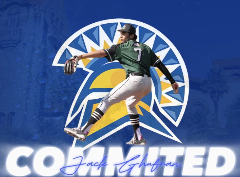 I’m super excited to announce my commitment to play baseball at San José State University. I want to thank all my coaches and teammates who have helped me get to this point, and a special shoutout to my family who have supported me endlessly. Spartan Up 💙💛