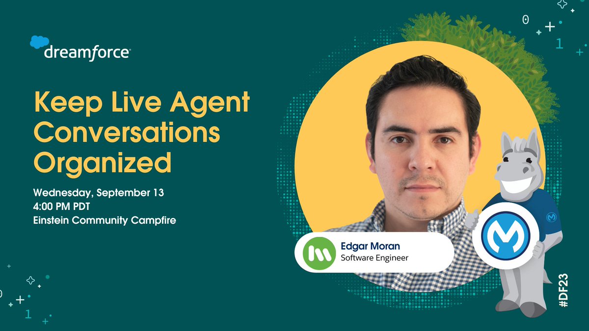 My couple sessions for #Dreamforce23 ! so excited to see you all next week 😀
<a href="/MuleDev/">MuleSoft Community</a> <a href="/SalesforceDevs/">Salesforce Developers</a> !