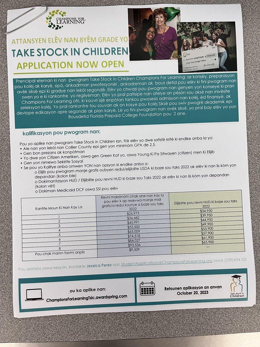 ROARMMS's tweet image. Thank you @Champs4Learning for talking to our 8th grade students about “Take Stick In Children” and the 2 year scholarship opportunity that is available to them. 

#ItsGrowTime
#MakeItBetter