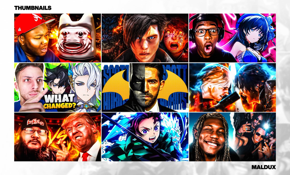 xMaldux's tweet photo. Finally another work collection ✍️🏻

Small batch of my favorites from stuff I've made in the last few months or so. Got a couple more thumbnails I'm pretty proud of but can't show yet, so you'll probably see them in the next one

DM to commission 📩

Likes and RTs appreciated 🖤 https://t.co/xzXSwckdB3