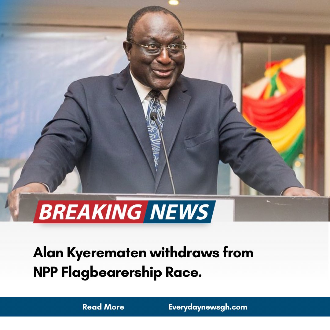 Everydaynewsgh's tweet photo. Alan Kyerematen withdraws from
The NPP Flagbearership Race 😯😯
Kennedy Agyapong / Bawumia / Cristiano Ronaldo / Lionel Messi / Portugal / Argentina/ New Patriotic Party / Goaso Krontihene / Zendaya / Eddie NKETIAH / Showdown/ #ECOWASIsWorking / Golden Boy / Intel Innovation 2023
