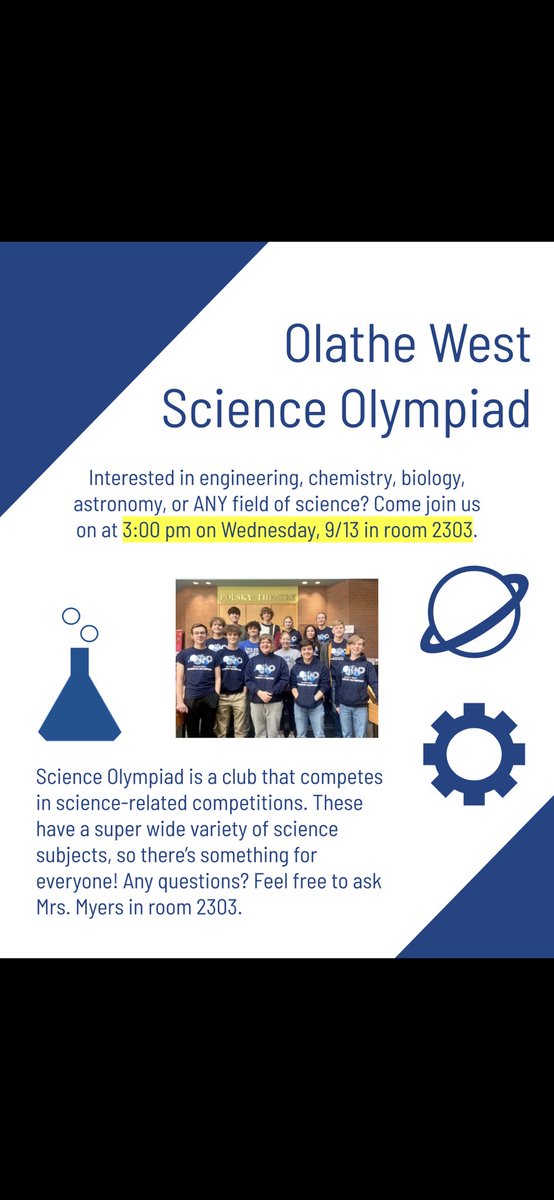 Olathe West Science Olympiad tweet media