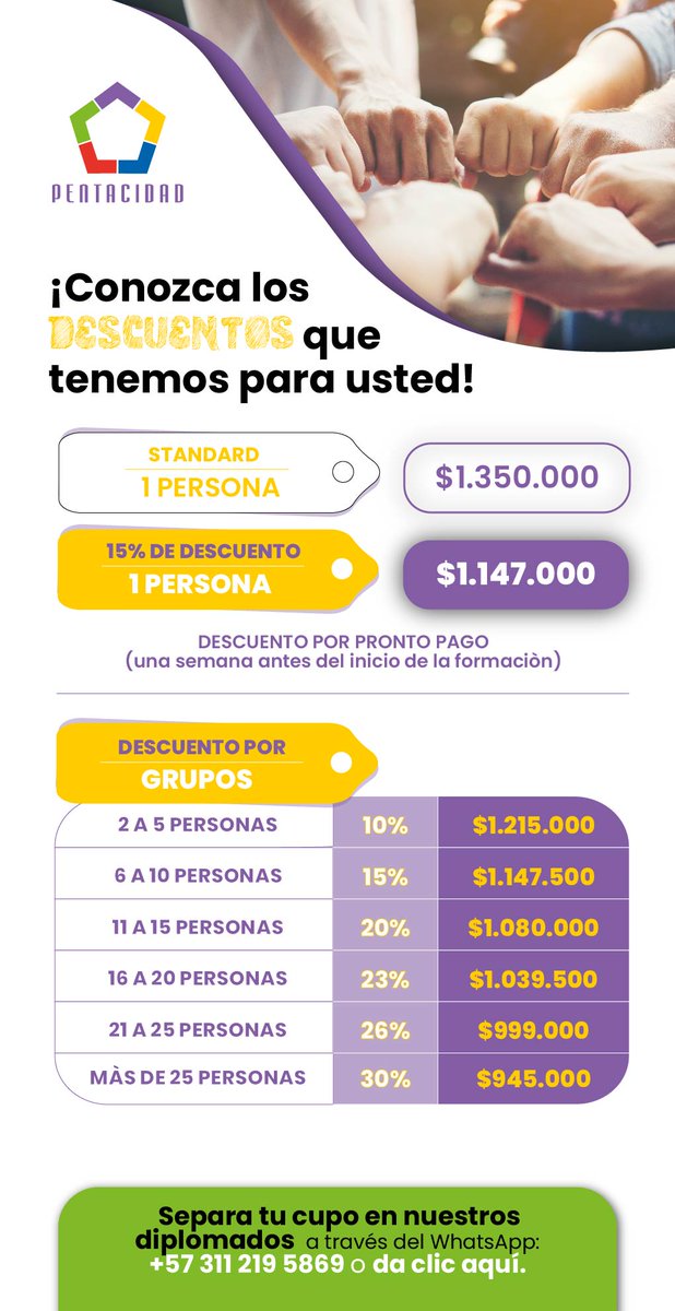 Descubre una oportunidad única para crecer personal y profesionalmente con nuestros Diplomados Internacionales🌟

¿Quieres alcanzar tus metas y forjar un proyecto de vida sólido? ¡Te lo ponemos más fácil con nuestros Diplomados!📚
Un aprendizaje de calidad a precios increíbles.