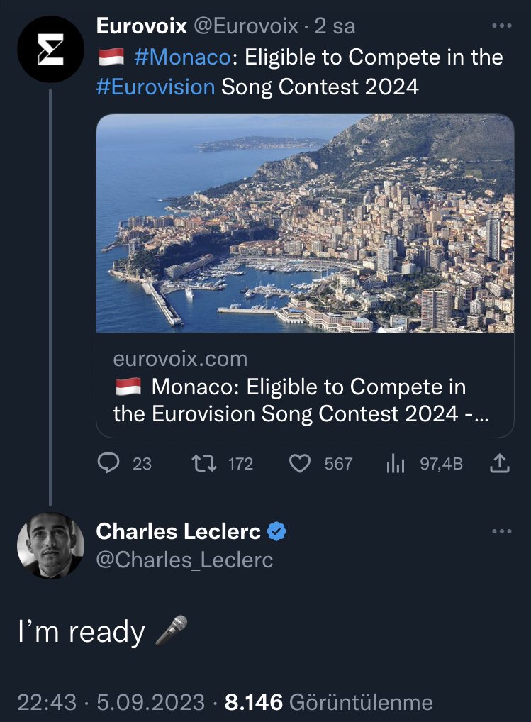 Ferrari’de içerisi nasıl karıştıysa Monaco’yu Eurovision’da temsil etmek için adaylığını açıkladı adam
