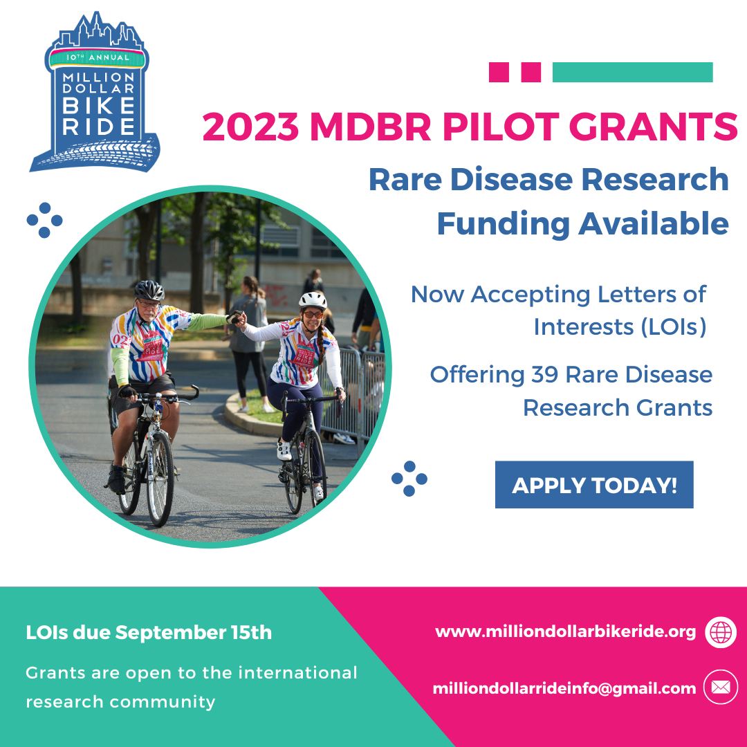 Reminder: LOIs are due September 15 for MDBR Pilot Grant funding. Details below 👇 There is one $73,473 #PittHopkins pilot grant available. Apply here: bit.ly/MDBR2023RFA. Grants are open to the international research community. #raredisease #rfa #pennmedmdbr2023