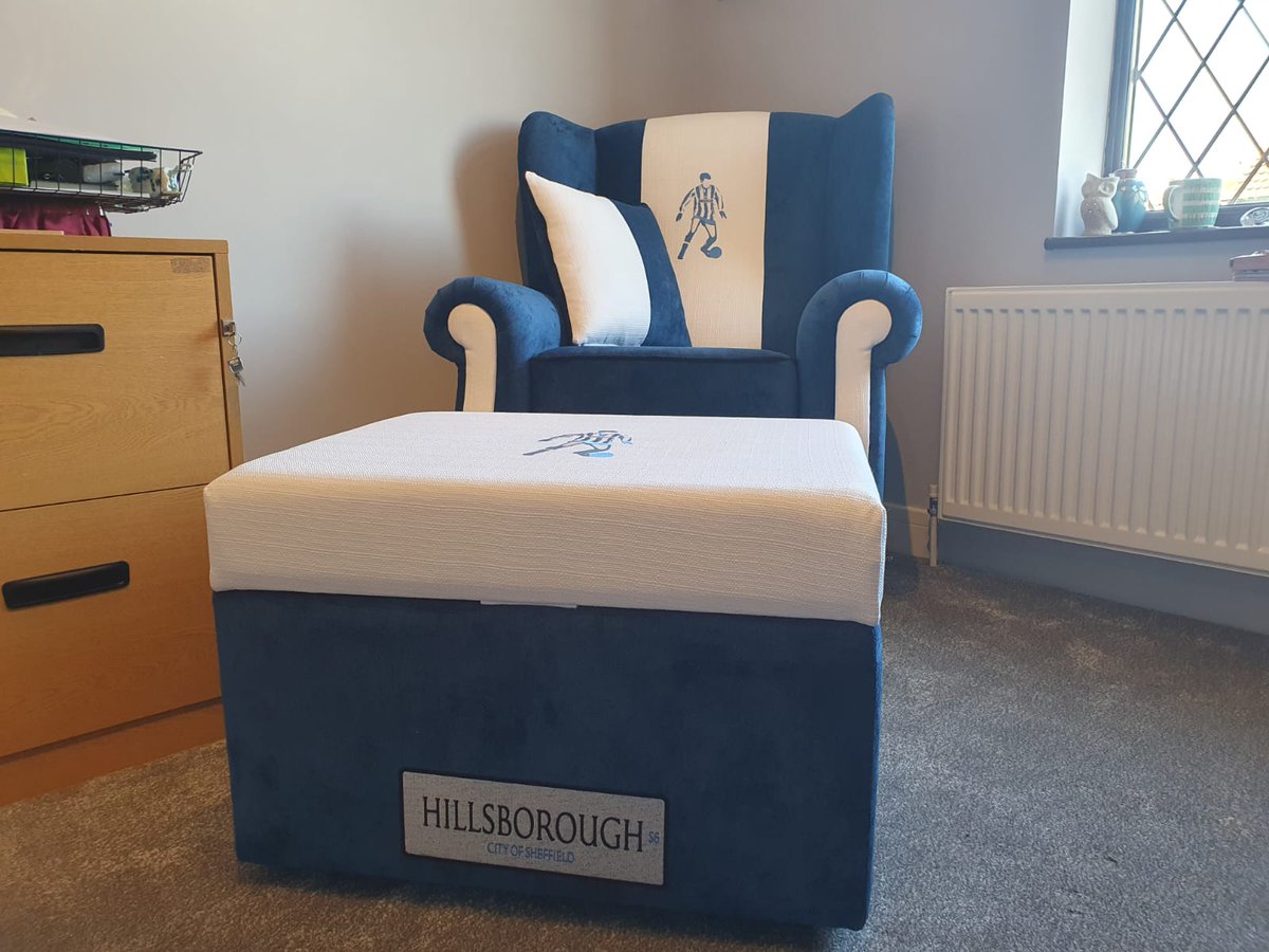soccer_sofas's tweet image. 🔵⚪️ Our Hillsborough collection Wingback chair and storage footstool delivered to a very happy customer! Looks absolutely fantastic 😍
For more collections, visit our website 
soccersofas.com 
☎️ 0330 124 4736 
#swfc #sheffieldwednesdayfc