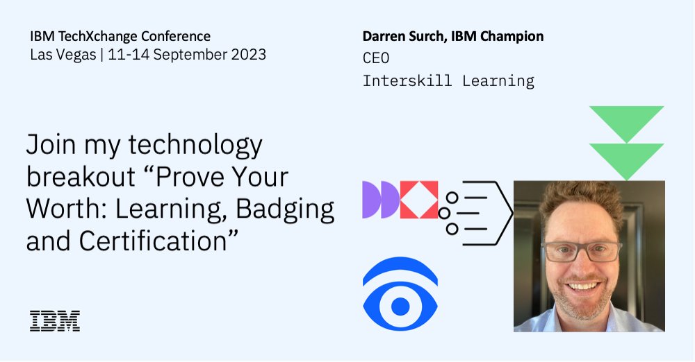 Darren_Surch's tweet photo. Honored to be speaking at #IBMTechXchange 2023! https://t.co/GALT65d1Lc. Join me for Tech Byte session 5585: Prove Your Worth: Learning, Badging and Certification
Wed Sept 13, 5PM, Grand Ballroom 123, Level 1
#IBMChampion #IBMTechXchange23 #IBM #IBMz @Interskill #AxcelLearning https://t.co/mw0vAGK0l0