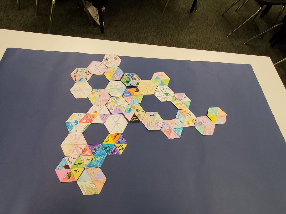 MichelleHeizer's tweet photo. Had such a great first day with my new kiddos today! 😀 Now I just need to create labels for each hour, laminate, and hang them up.
#HexagonalThinking #EduProtocols #FirstDayofSchool https://t.co/n0rozSPQaB