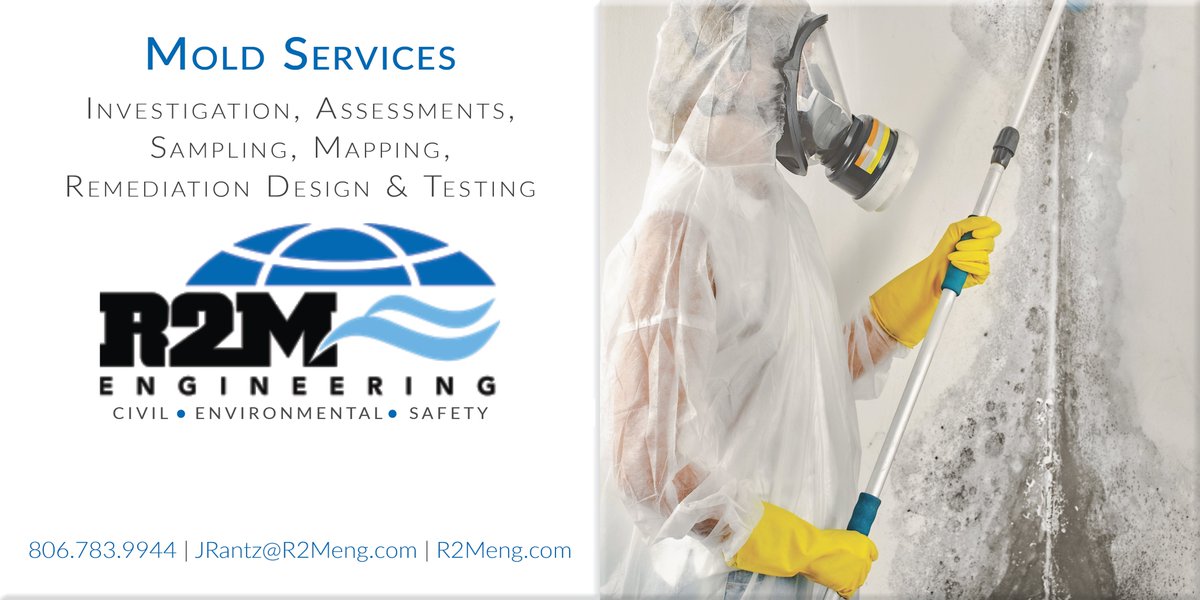 R2Meng's tweet photo. When you hire a #MoldRemediation company, you need confirmation they will restore health &amp; safety for all occupants &amp; structures. That’s where #R2MEngineering comes in. Our certified #MoldAssessmentConsultants follow #AIHA &amp; #ACGIH guidelines to verify quality &amp; compliance. #HUB https://t.co/M8kj5je0R9