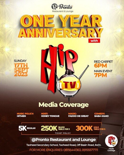 Smallmalik01's tweet photo. Join us as we celebrate an incredible year of flavors, beats and memories at Pronto Restaurant and Lounge! πΎπ
With Reminisce @IamReminisce headlining, beats by DJ Romeo and @sceed_barms the HypeMan
A celebration you won't want to miss! πΆπ₯ #Prontoat1
Date: Sept 17, 23 https://t.co/cwdlIVuKYF