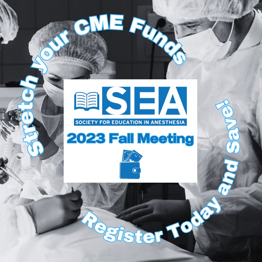 Secure your spot early and save on SEA 2023 Fall Meeting! Early bird registration is now open through October 2. Register here: sea.memberclicks.net/fall23