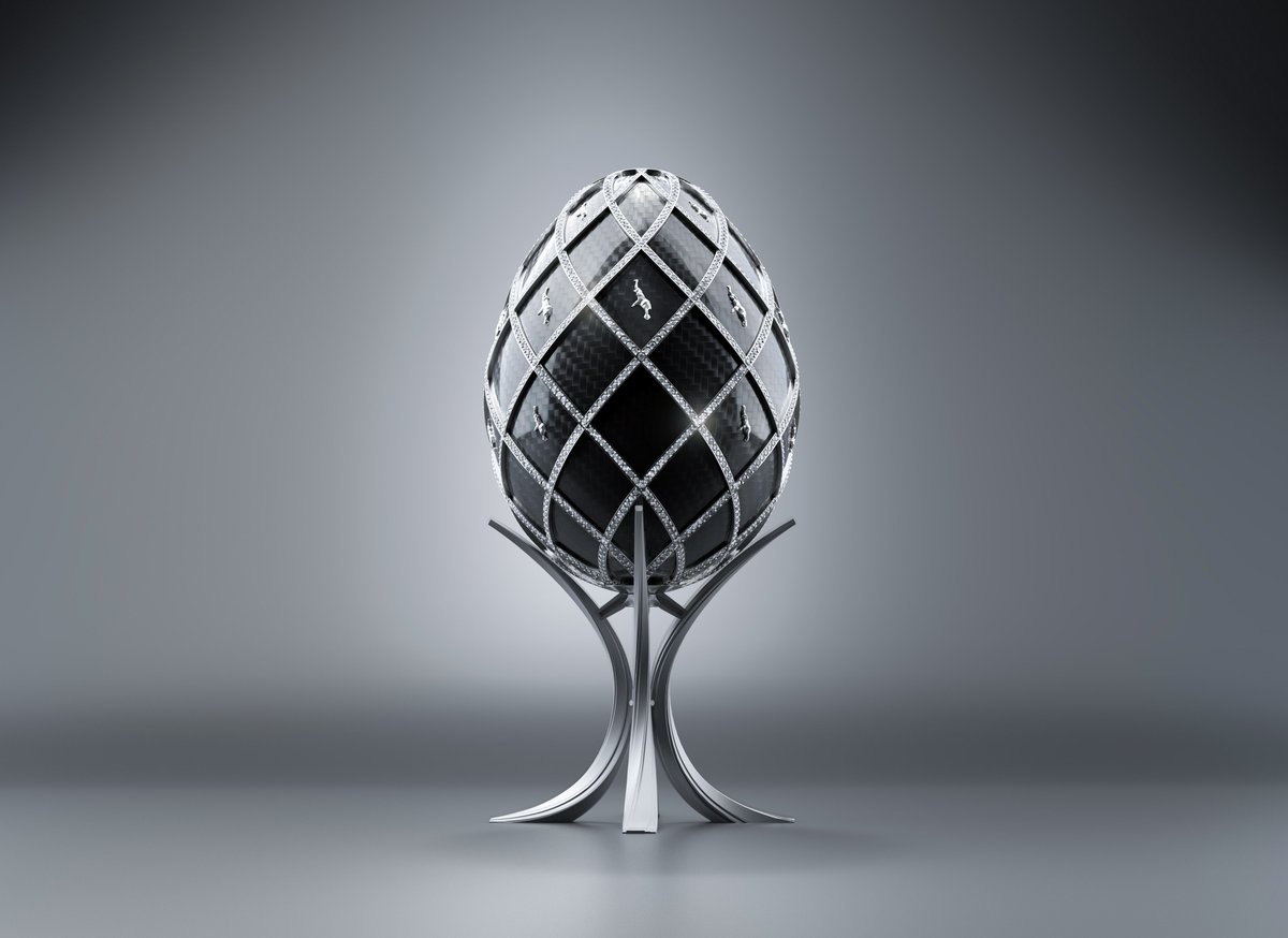 Alastairwalker's tweet photo. Carlo Bugatti, Ettore Bugatti’s father, once said: “The purest perfect shape of nature is the egg.” These words inspired the next evolution of a partnership between Bugatti and Asprey that began in early 2022, allowing the luxury brands to work in both the physical and digital realm.