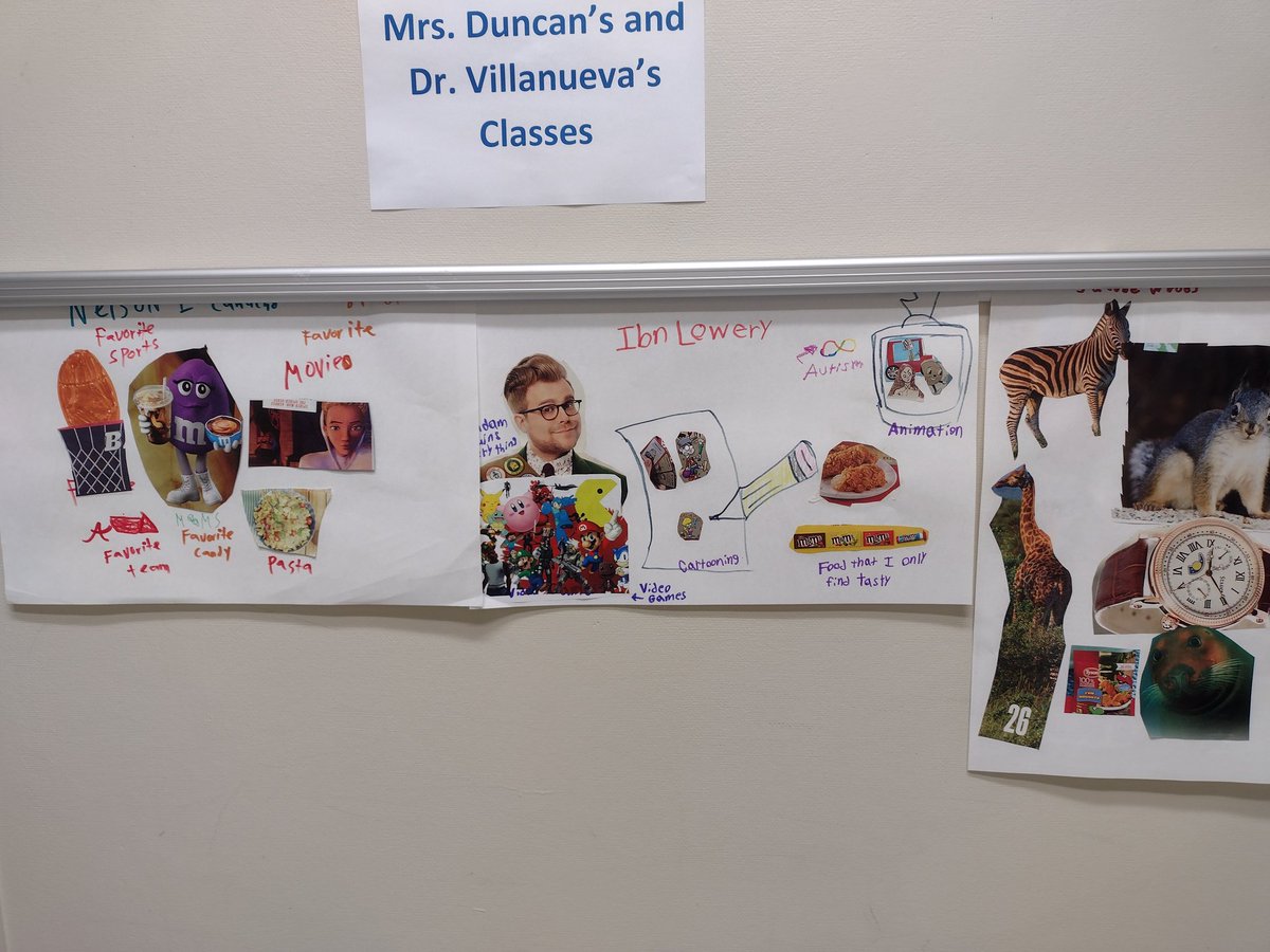 Your SCHS Media Center loves to display student work. Currently, vision boards made by Ms. Duncan's and Dr. V's classes are on display.