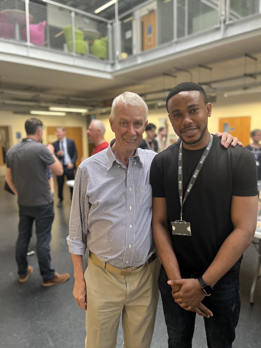 It was a sheer honour to meet #SciencePioneer Sir Richard J. Roberts, a 1993 Nobel laureate in Medicine or Physiology for the discovery of a fundamental process that underlies gene expression; RNA splicing.
#InnovationInMedicine #NobelLaureate #MolecularMedicine