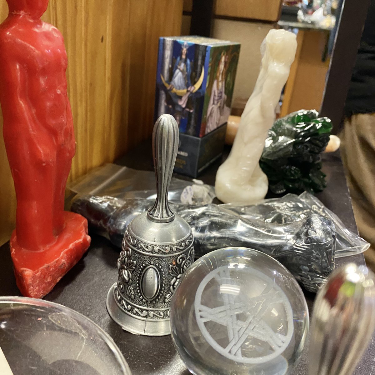 aromagregory's tweet image. Make sure to check out our discount shelf in the front room of the shop.

#MetaphysicalShop #MetaphysicalStore #MagicalTools #magic #magick #witch #witchcraft #EvilEye #Gaia #Goddess #Crystals