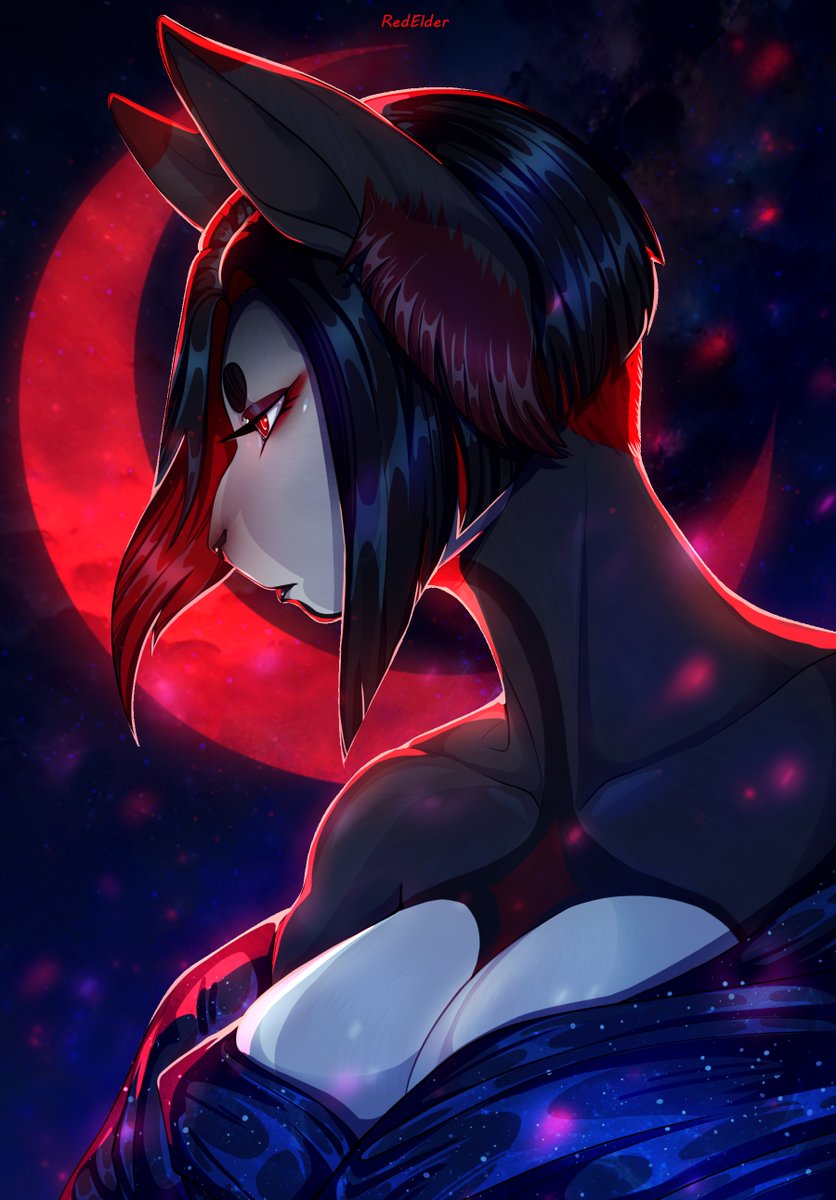 redelder_art's tweet photo. ~Scarlet crescent~ 
•Personal art•
 #furryart https://t.co/2sBwVZN5bJ