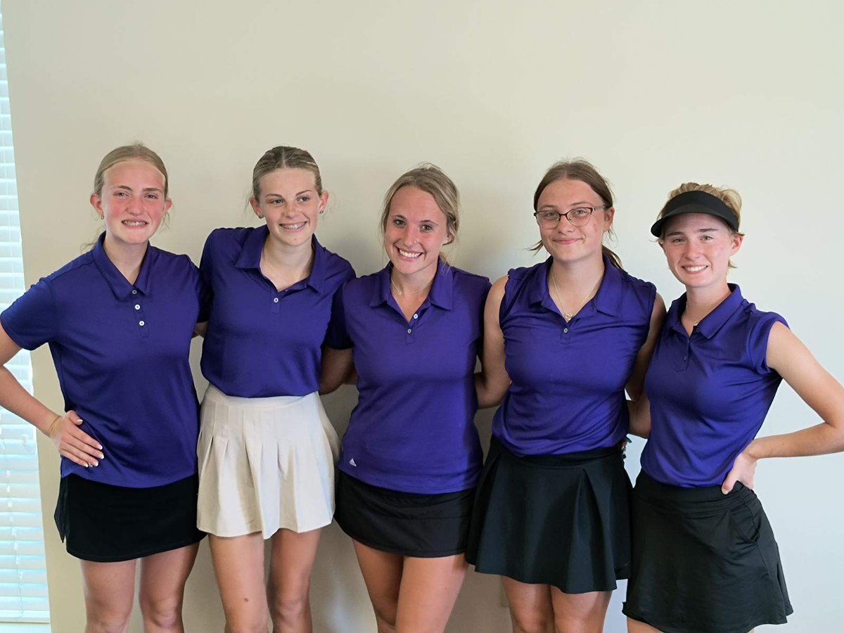 PHillgolfteam's tweet photo. These 5 girls represented Pleasant Hill at the Oak Park JV tournament today.  They finished 11th out of 26 schools and were led by Macee Adams shooting a 98! https://t.co/Xc1n79mCai