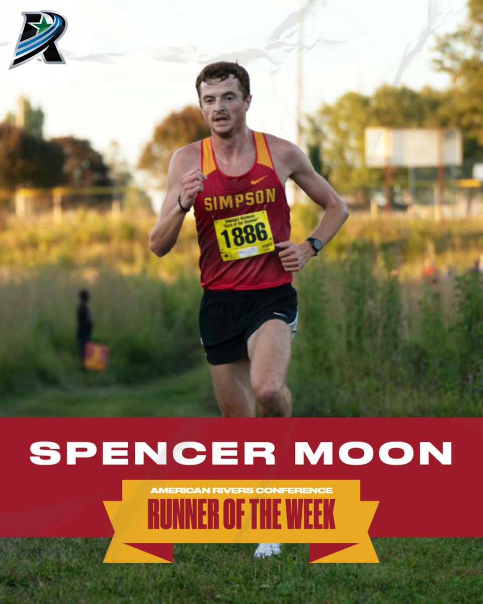 StormSports's tweet photo. After winning his seventh career cross country title last weekend, @SimpsonXCTF's Spencer Moon was named the @AmerRiversConf Runner of the Week.

Moon takes home the weekly conference honor for the second time in his storied career.

📰 https://t.co/bT3amvNTxc

#rollriversXC https://t.co/JjkXiJ7mwe