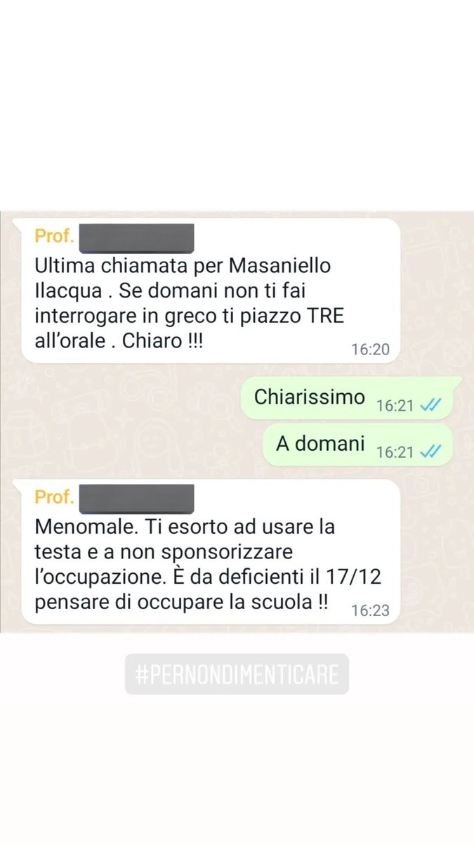 Tornato solo per pubblicare un vecchio ricordo di scuola torno ad usare l’altro account buonaserata