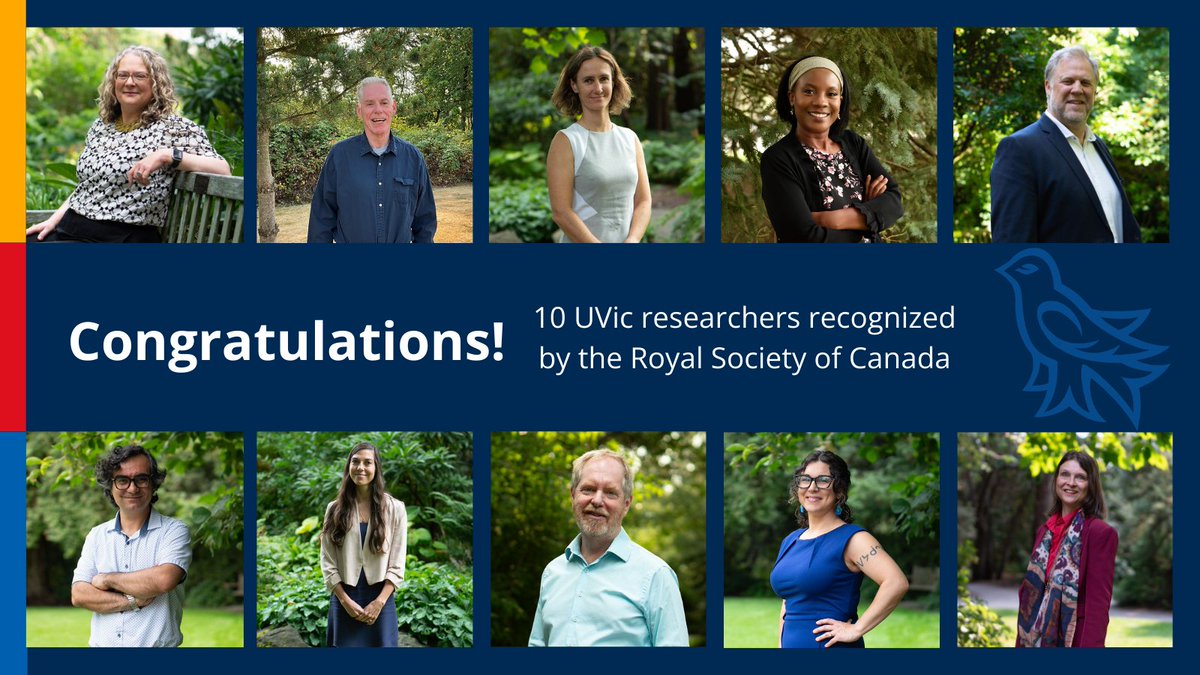 Congratulations to the 10 outstanding <a href="/UVic/">UniversityOfVictoria</a> scholars elected to <a href="/RSCTheAcademies/">RSC // SRC</a>! The five new Fellows and five new members of the #CollegeofNewScholars have been recognized for the significance, originality and impact of their research.
ow.ly/E6v050PI3bP